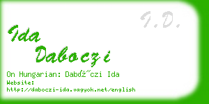 ida daboczi business card